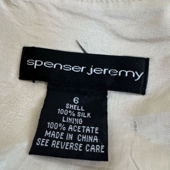 Spenser Jeremy vintage 100% silk beaded sheath dress size 6 - Picture 4 of 8